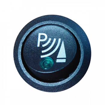 Schalter für Einparkhilfen mit Symbol und grüner LED