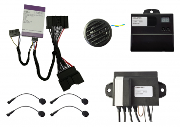 Einparkhilfe 4019 Funk 4 Sensoren Front 18mm/16mm mit Ford Kabel + Can Modul Plug & Play Installation