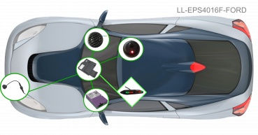 Einparkhilfe 4016 4 Sensoren Front 18mm/16mm mit Ford Kabel + Can Modul