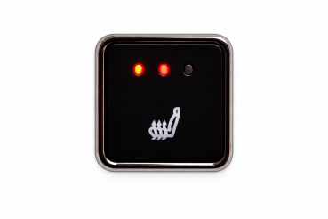 Preview: Sitzheizungs/-Set Carbon 3 stufig mit ein oder zwei quadratischen, beleuchteten Tastern mit Kabelbaum für ein oder zwei Sitze