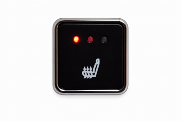 Preview: Sitzheizungs/-Set Carbon 3 stufig mit ein oder zwei quadratischen, beleuchteten Tastern mit Kabelbaum für ein oder zwei Sitze