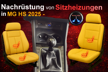 Sitzheizungsset Carbon 3 stufig für MG HS ab 2025 mit Doppeltaster