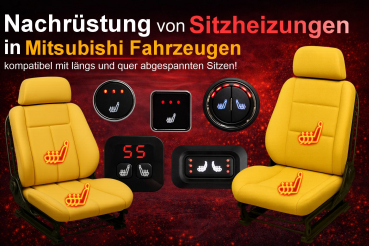 Sitzheizung Carbon 3 stufig für Mitsubishi ASX MJ ab 2023 & Mitsubishi Colt ab MJ 2024