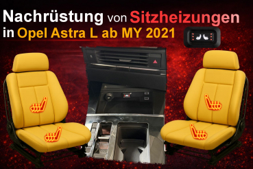 Sitzheizungsset Opel Astra L ab Modelljahr 2021 mit rechteckiger Doppel-Taster