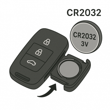 Sleeping Batterie CR 2032  -Der einfachste Keyless Schutz- (Set 2 Stück)