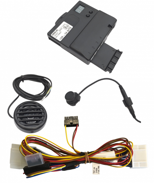Einparkhilfe 4016F 4 Sensoren Front 18mm/16mm mit Suzuki Radiostecker für Suzuki Vitara ab 2015-2024 (Für Fahrzeuge mit Bosch-Radio)
