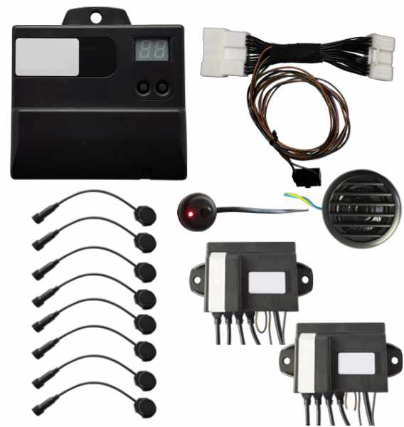 Einparkhilfe 8019 Funk 8 Sensoren Front & Heck für Toyota Aygo 2014 - 2022