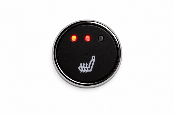 Sitzheizungs/-Set Carbon 3 stufig mit ein oder zwei runden, beleuchteten Tastern mit Kabelbaum für ein oder zwei Sitze
