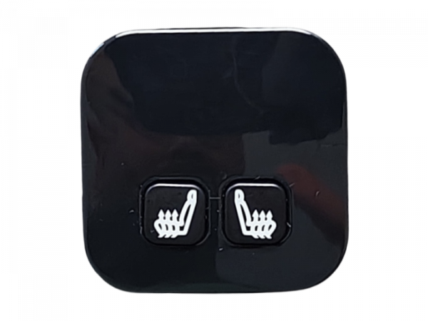 Sitzheizungsset 5-stufig für zwei Sitze mit einem quadratischen, beleuchteten Hochglanz Doppel-Digitaltaster