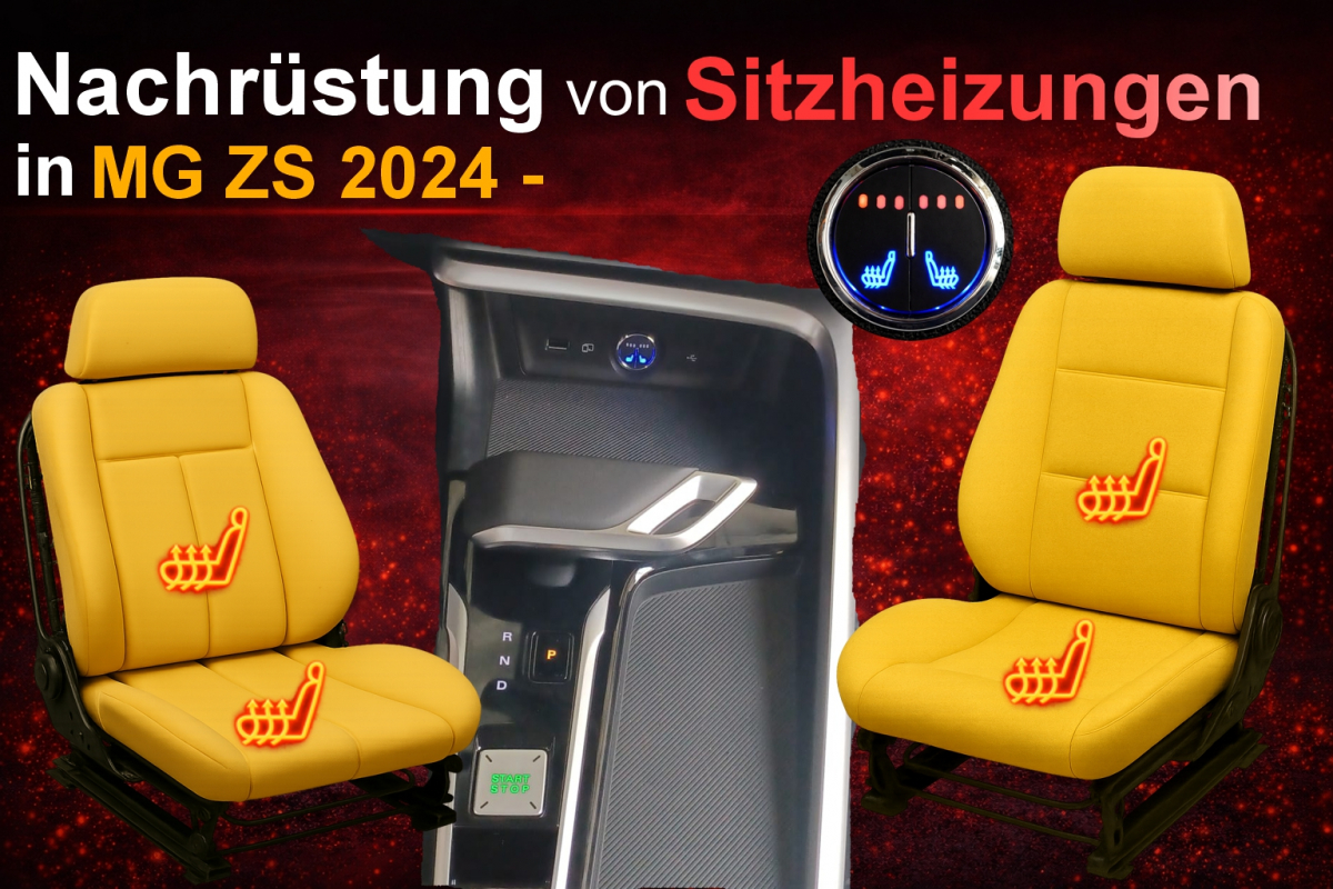 Sitzheizungsset Carbon 3 stufig für MG ZS ab 2024 mit Doppeltaster