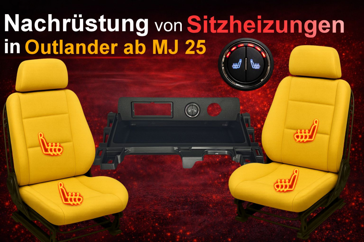Montageservice Sitzheizung Premium 2 Frontsitze inkl. Material für Mitsubishi Outlander