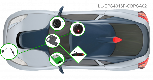 Einparkhilfe 4016 4 Sensoren Front 18mm/16mm mit CAN-Modul für neue BSi